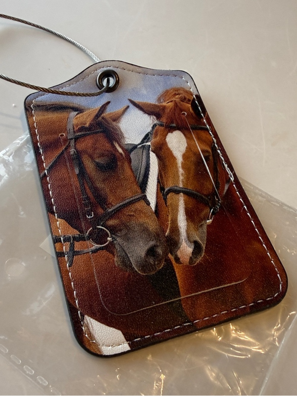 Numland Horse Print Equestrian Luggage Tag Animal Print
